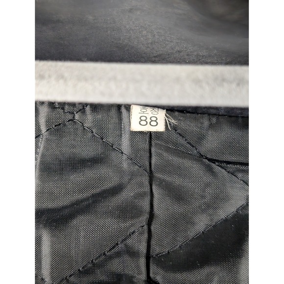 Black Rabbit Fur Trimmed Vest Womens M Embellished Floral Applique Elegent Party - Picture 7 of 10